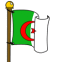Algérie, drapeau flottant
