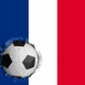 France: Drapeau et ballon encastré